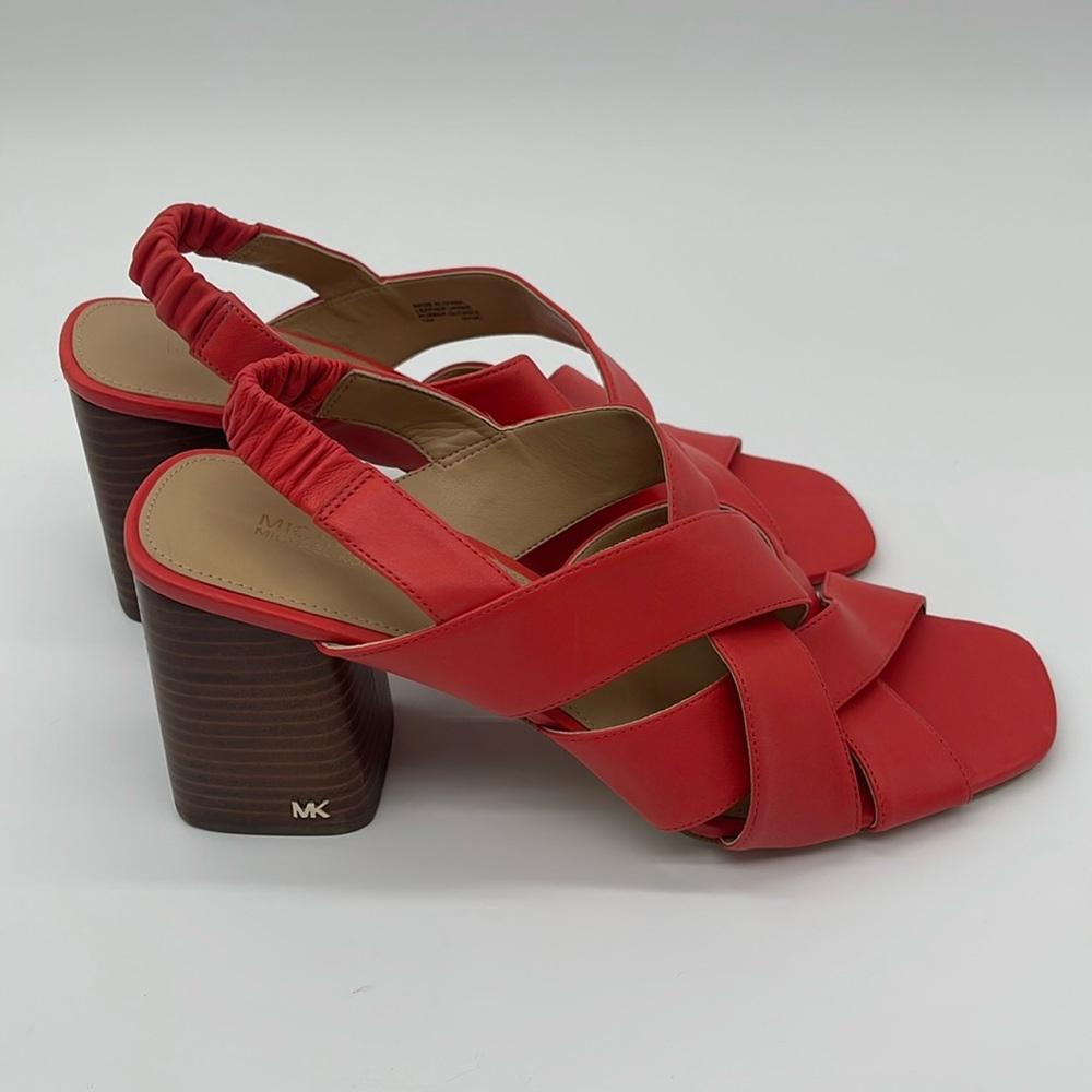 Michael Michael Kors Dixon Block Heels Red 10